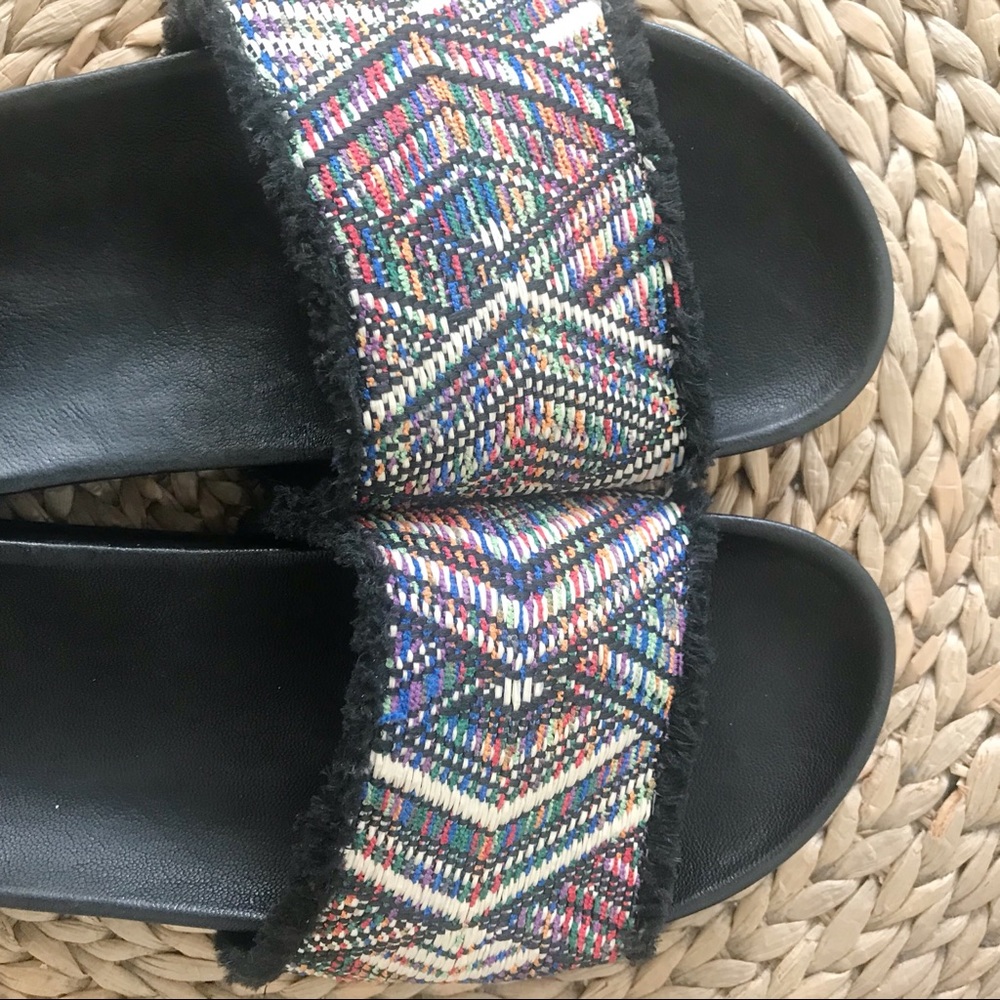 FRYE Lily Fray Slide Sandal Southwestern NWOT 7 - Picture 8 of 8